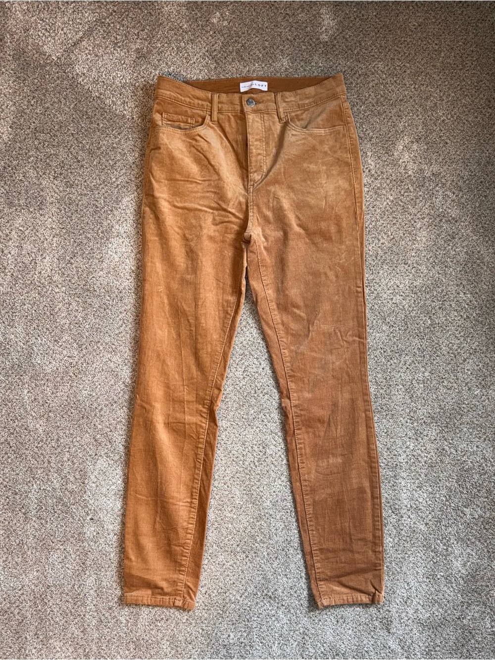 Slim Corduroy Jeans in Camel Brown - women’s size 4